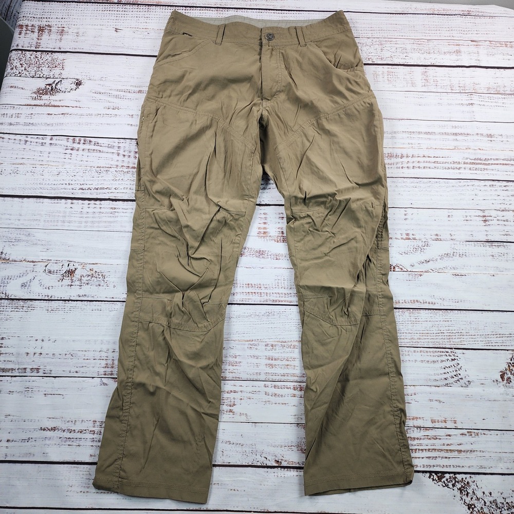 Kuhl Renegade Hiking Pants Men's 34x32 Khaki Stretch Lightweight 5120